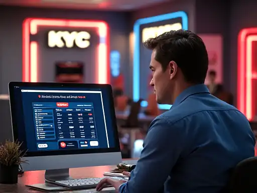 KYC and account security process concept for casino players