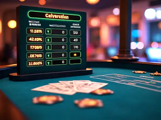 Wagering calculation and bankroll tracking concept for casino players